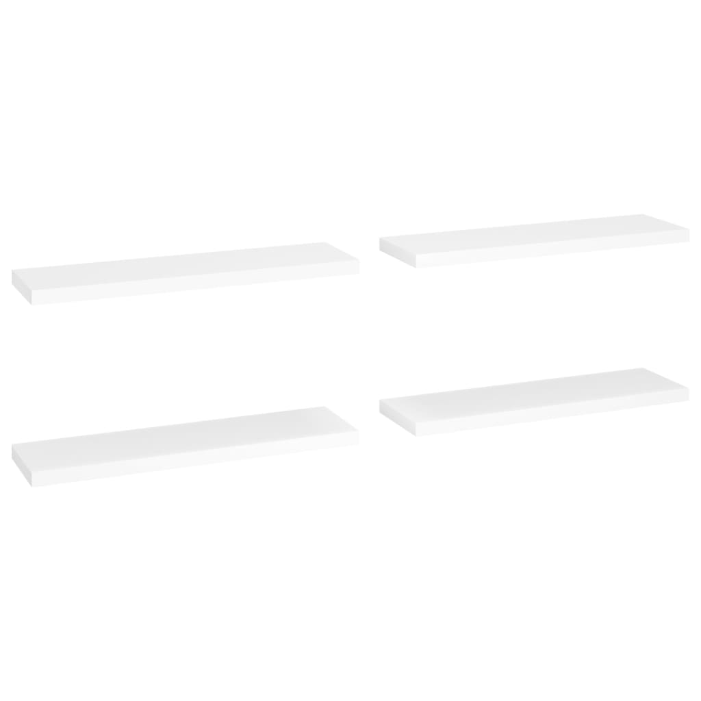 Wandschappen Zwevend 90X23,5X3,8 Cm Mdf Wit 4 90 x 23.5 x 3.8 cm