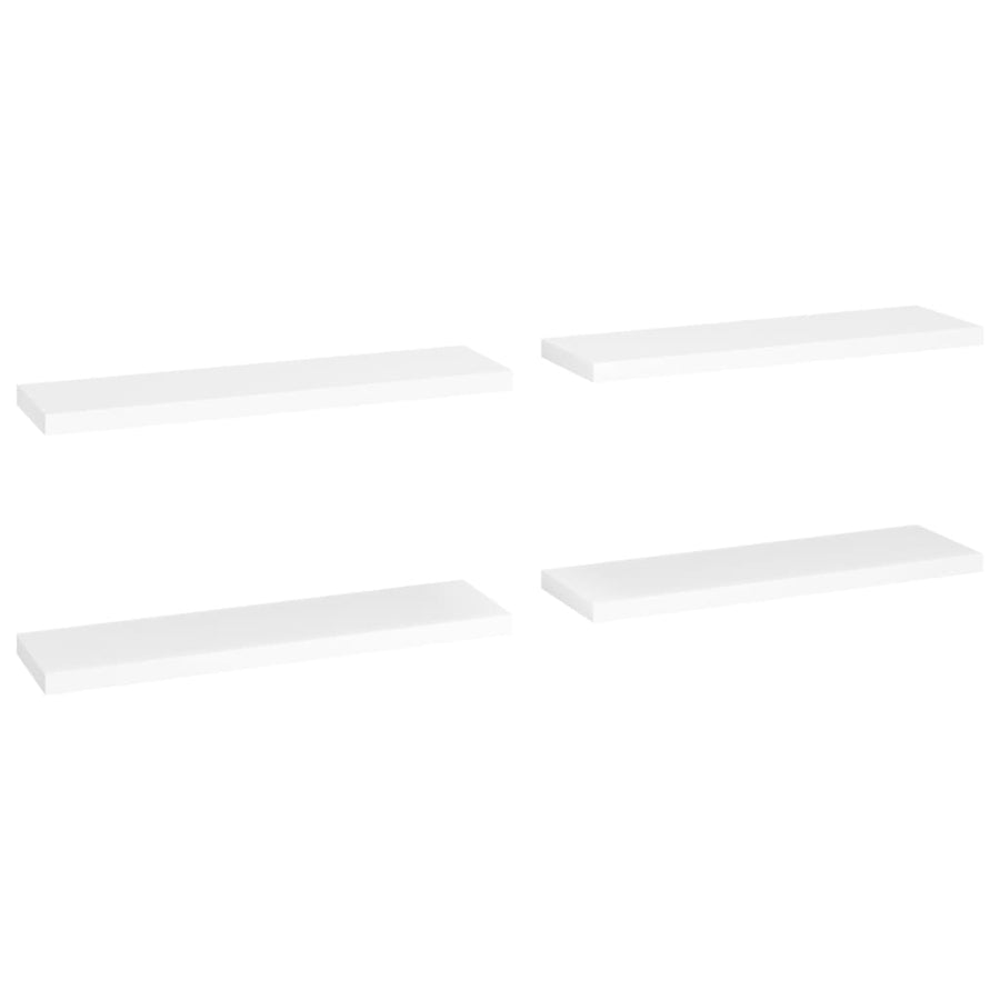 Wandschappen Zwevend 90X23,5X3,8 Cm Mdf Wit 4 90 x 23.5 x 3.8 cm