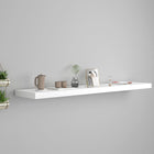 Floating wall shelf 120x23.5x3.8 cm MDF white