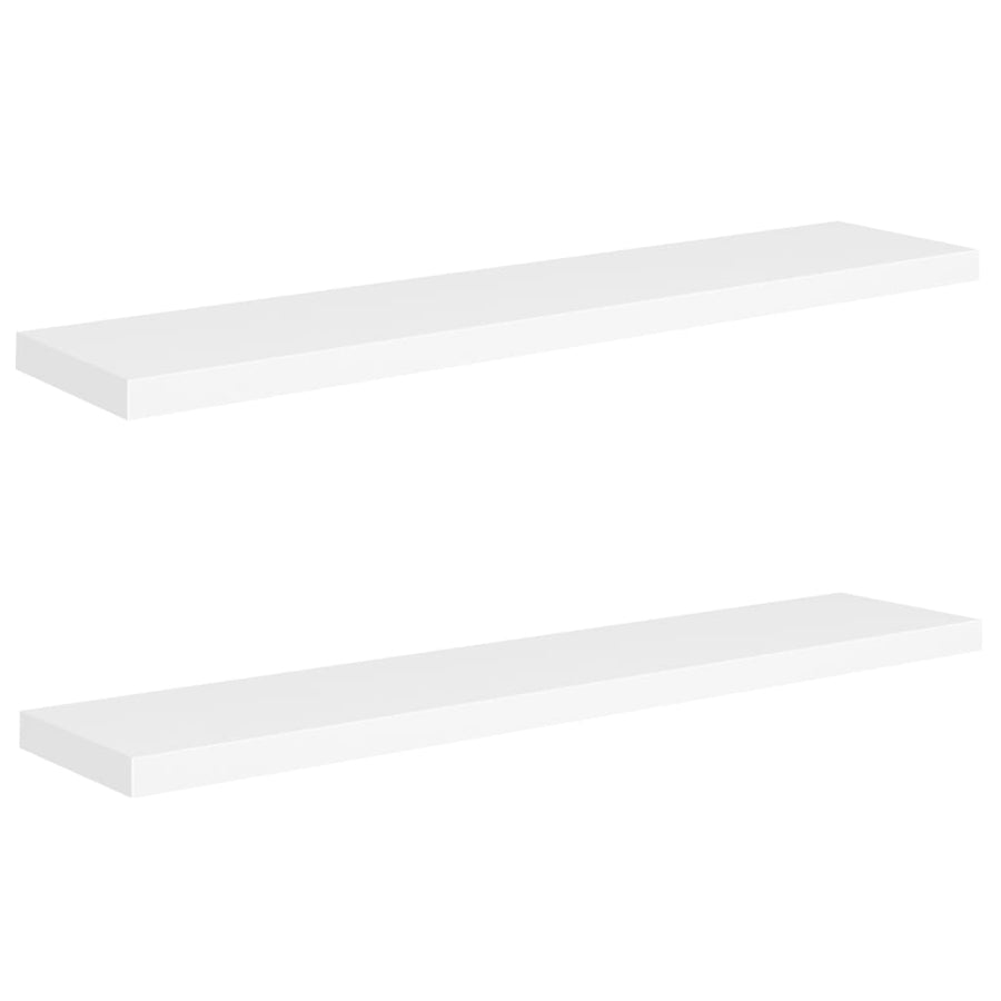 Wandschappen Zwevend 10X3,5X3,8 Cm Mdf Wit 2 120 x 23.5 x 3.8 cm