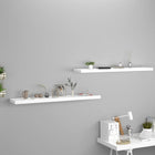 Wandschappen zwevend 2 st 120x23,5x3,8 cm MDF wit