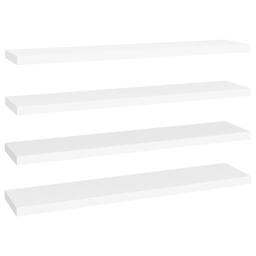 Wandschappen Zwevend 120X23,5X3,8 Cm Mdf Wit 4 120 x 23.5 x 3.8 cm