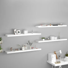 Wandschappen Zwevend 120X23,5X3,8 Cm Mdf Wit 4 120 x 23.5 x 3.8 cm
