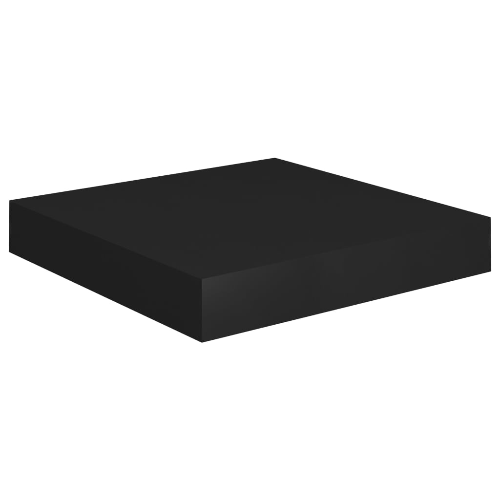 Wandschap Zwevend 23X23,5X3,8 Cm Mdf Zwart 1 23 x 23.5 x 3.8 cm