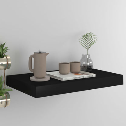Wandschap Zwevend 40X23X3,8 Cm Mdf Zwart 1 40 x 23 x 3.8 cm