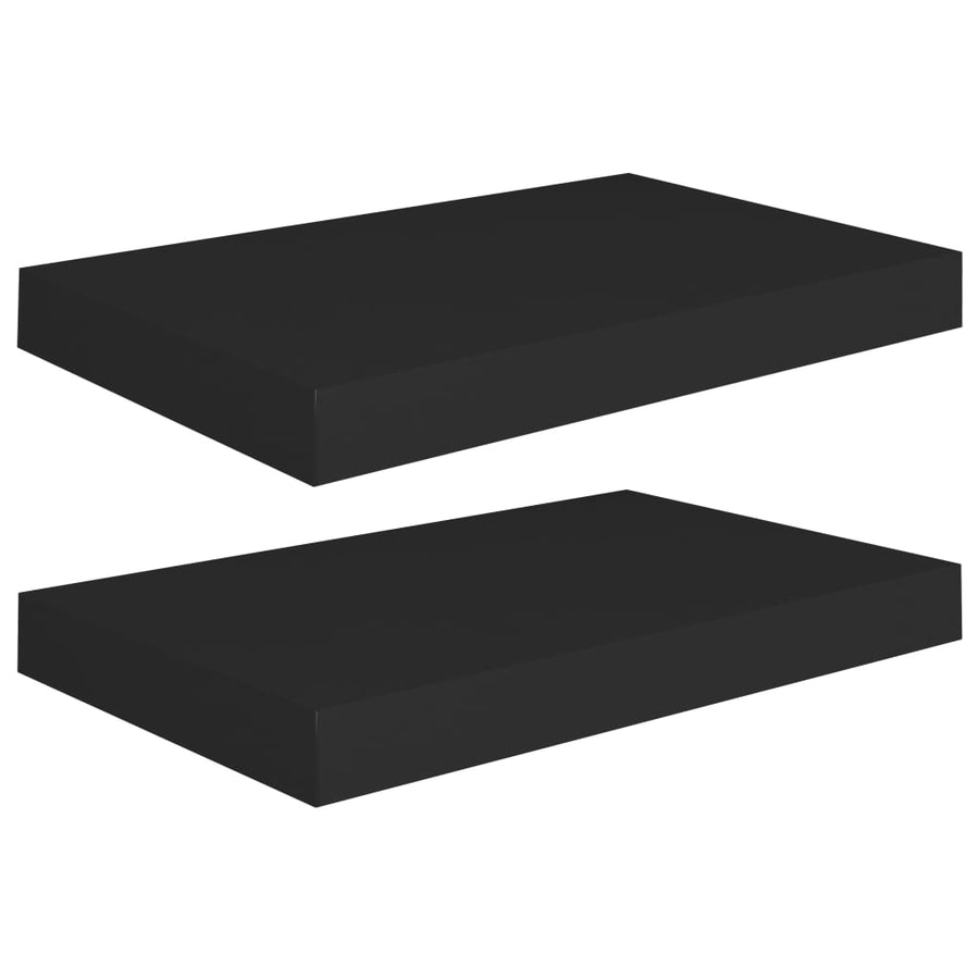 Wandschappen Zwevend 40X3X3,8 Cm Mdf Zwart 2 40 x 23 x 3.8 cm