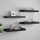 Wandplanken zwevend 4 st 50x23x3,8 cm MDF zwart