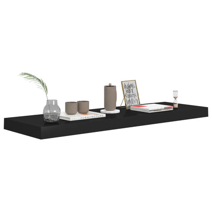 Wandschap Zwevend 80X23,5X3,8 Cm Mdf Zwart 1 80 x 23.5 x 3.8 cm