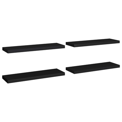 Wandschappen Zwevend 80X23,5X3,8 Cm Mdf Zwart 4 80 x 23.5 x 3.8 cm