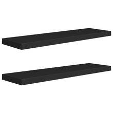 Wandschappen Zwevend 90X3,5X3,8 Cm Mdf Zwart 2 90 x 23.5 x 3.8 cm