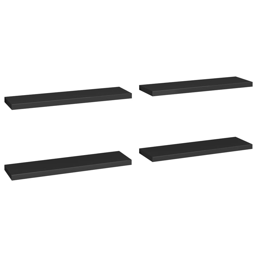 Wandschappen Zwevend 90X23,5X3,8 Cm Mdf Zwart 4 90 x 23.5 x 3.8 cm