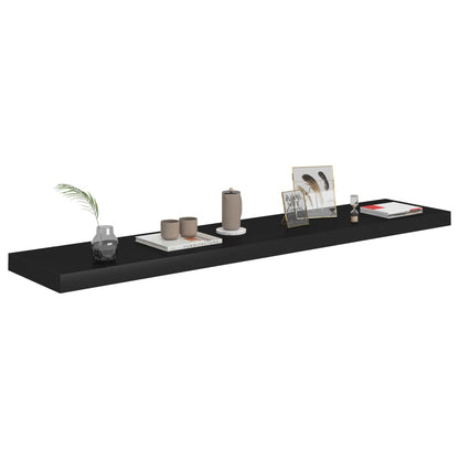 Wandschappen Zwevend 120X23,5X3,8 Cm Mdf Zwart 4 120 x 23.5 x 3.8 cm