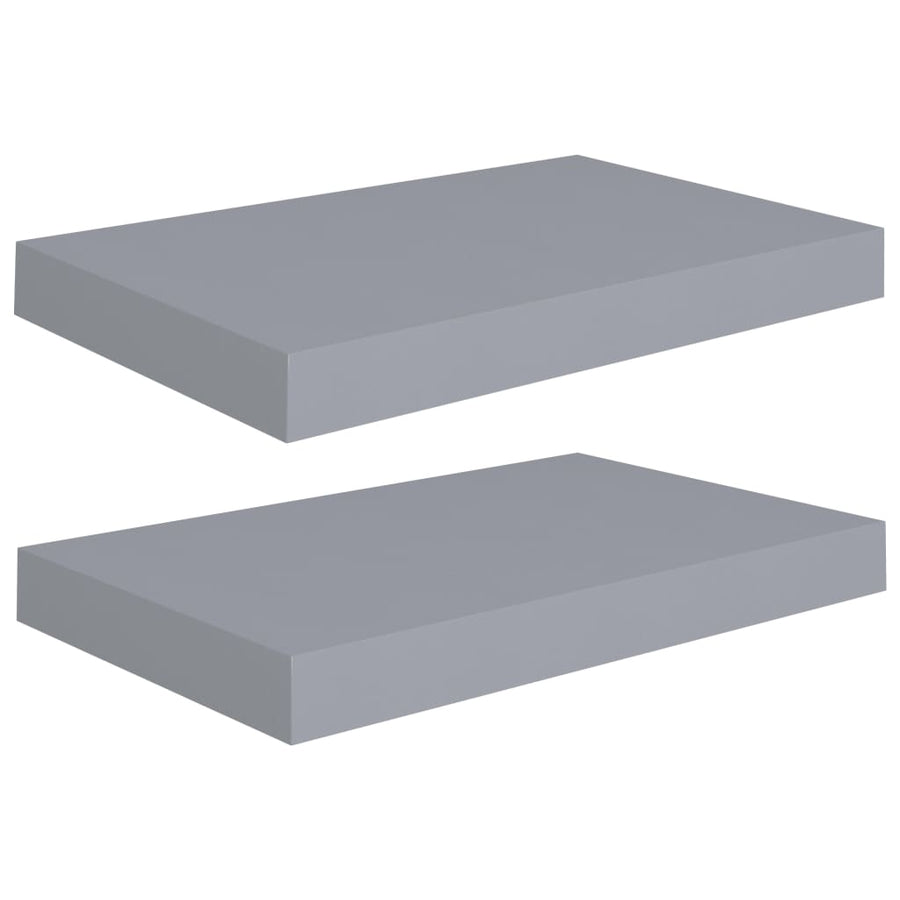 Wandschappen Zwevend 40X3X3,8 Cm Mdf Grijs 2 40 x 23 x 3.8 cm