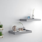 Floating wall shelves 2 pcs 40x23x3.8 cm MDF grey