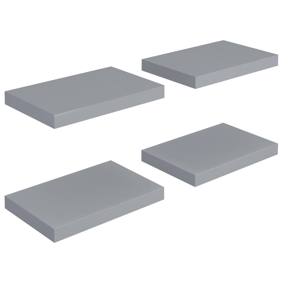 Wandschappen Zwevend 0X23X3,8 Cm Mdf Grijs 4 40 x 23 x 3.8 cm