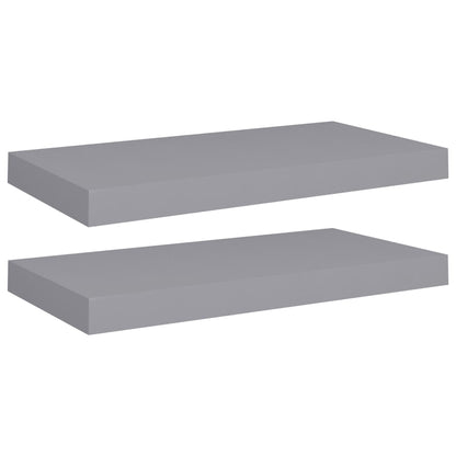 Wandschappen Zwevend 50X3X3,8 Cm Mdf Grijs 2 50 x 23 x 3.8 cm