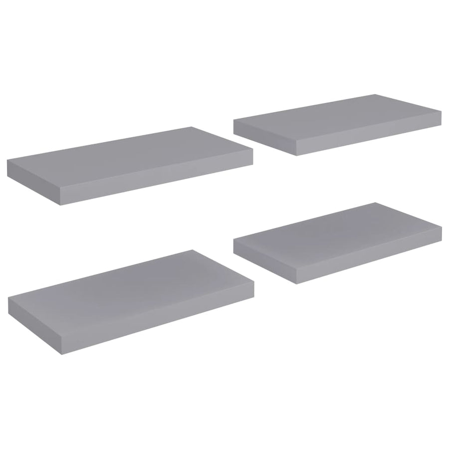 Wandschappen Zwevend 50X23X3,8 Cm Mdf Grijs 4 50 x 23 x 3.8 cm