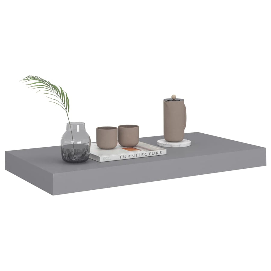 Wandschappen Zwevend 50X23X3,8 Cm Mdf Grijs 4 50 x 23 x 3.8 cm