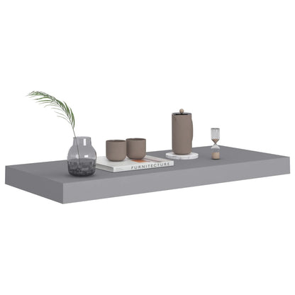 Wandschap Zwevend 60X23,5X3,8 Cm Mdf Grijs 1 60 x 23.5 x 3.8 cm