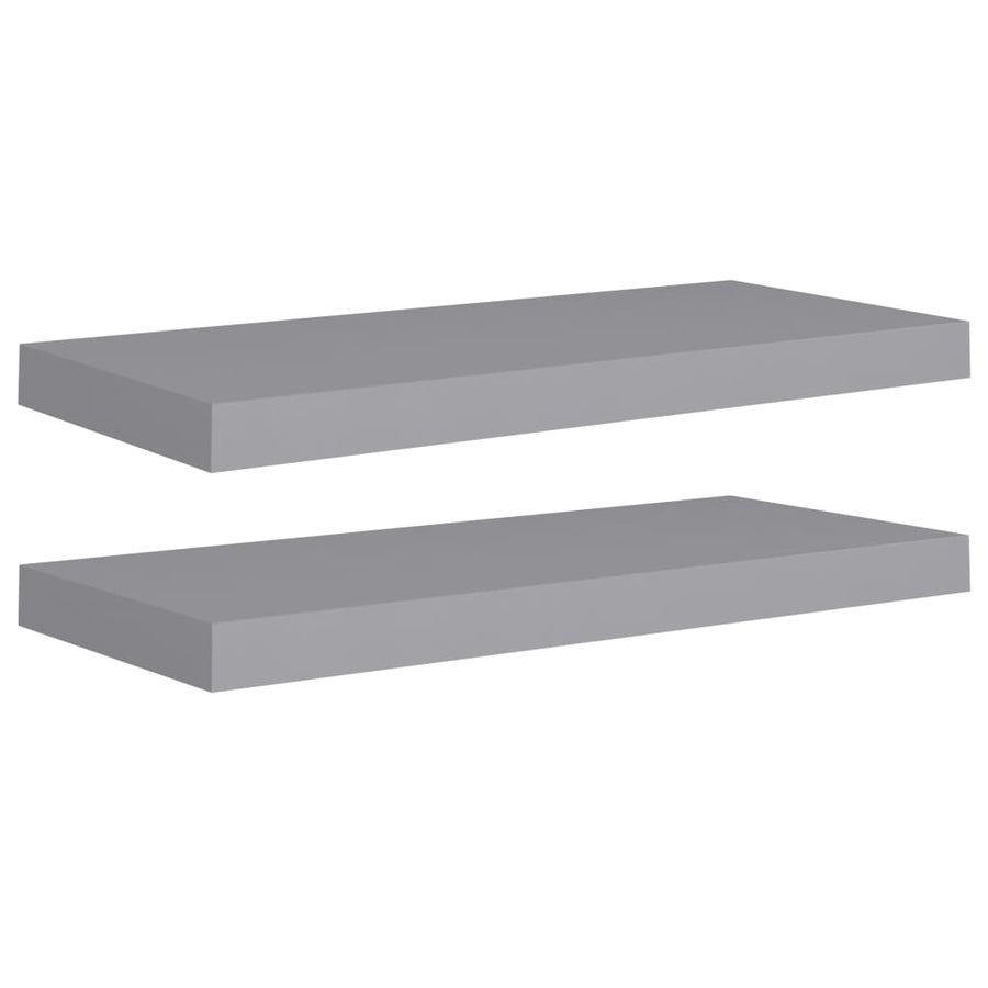 Wandschappen Zwevend 60X3,5X3,8 Cm Mdf Grijs 2 60 x 23.5 x 3.8 cm