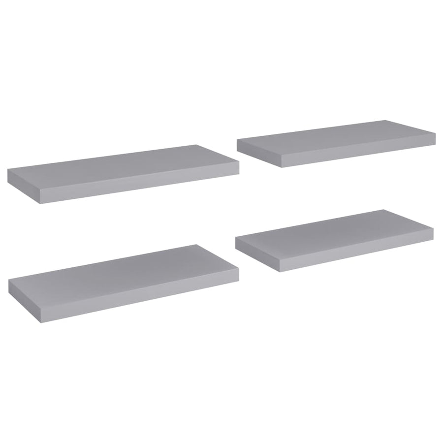 Wandschappen Zwevend 60X23,5X3,8 Cm Mdf Grijs 4 60 x 23.5 x 3.8 cm