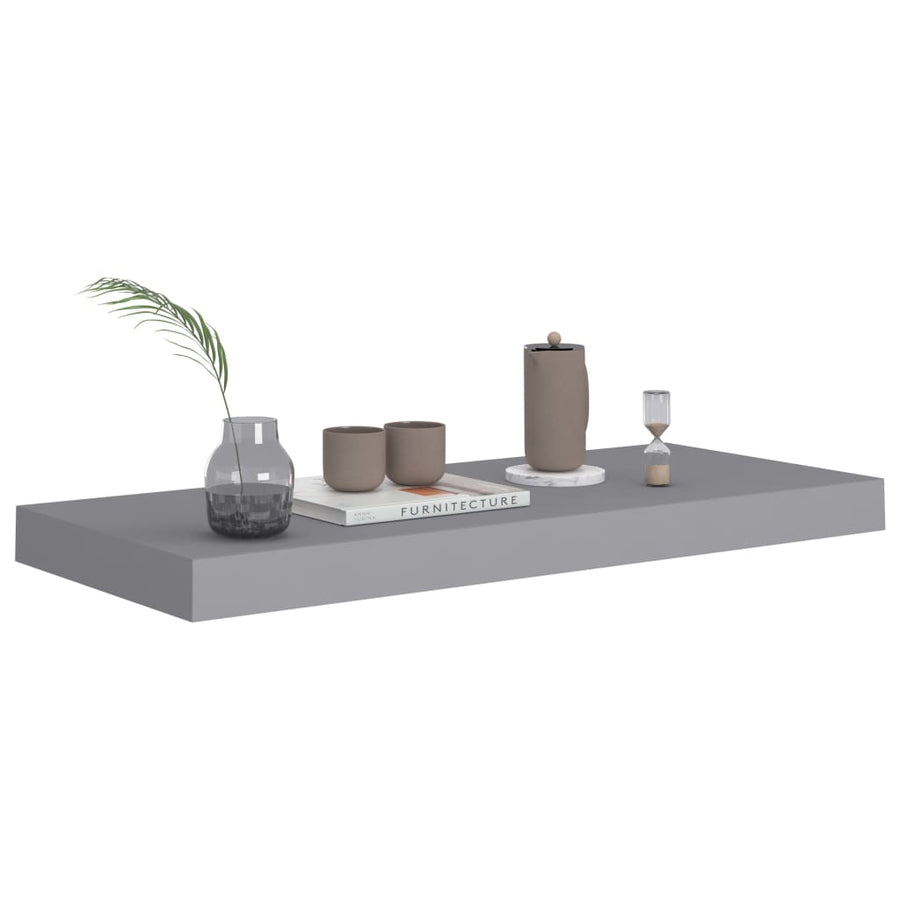 Wandschappen Zwevend 60X23,5X3,8 Cm Mdf Grijs 4 60 x 23.5 x 3.8 cm