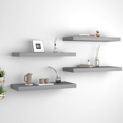 Wandschappen Zwevend 60X23,5X3,8 Cm Mdf Grijs 4 60 x 23.5 x 3.8 cm