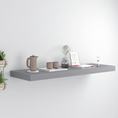 Wandschap Zwevend 80X23,5X3,8 Cm Mdf Grijs 1 80 x 23.5 x 3.8 cm