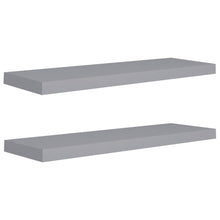 Wandschappen Zwevend 80X3,5X3,8 Cm Mdf Grijs 2 80 x 23.5 x 3.8 cm