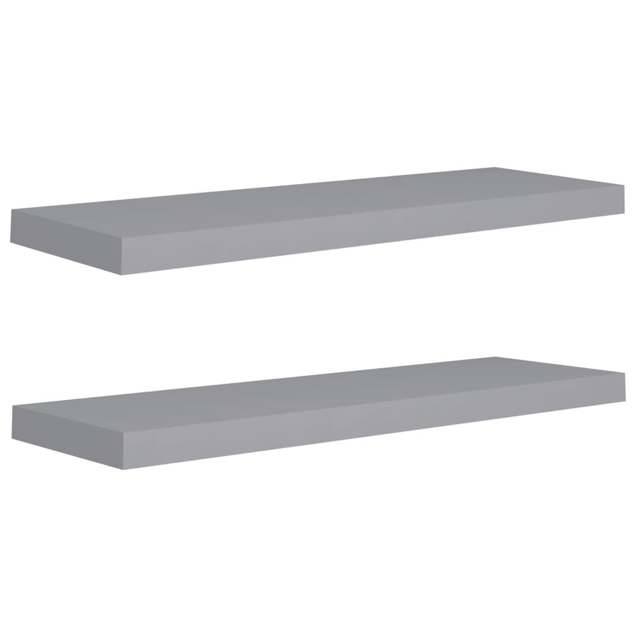 Wandschappen Zwevend 80X3,5X3,8 Cm Mdf Grijs 2 80 x 23.5 x 3.8 cm