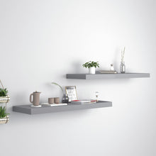 Wandschappen Zwevend 80X3,5X3,8 Cm Mdf Grijs 2 80 x 23.5 x 3.8 cm