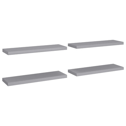 Wandschappen Zwevend 80X23,5X3,8 Cm Mdf Grijs 4 80 x 23.5 x 3.8 cm