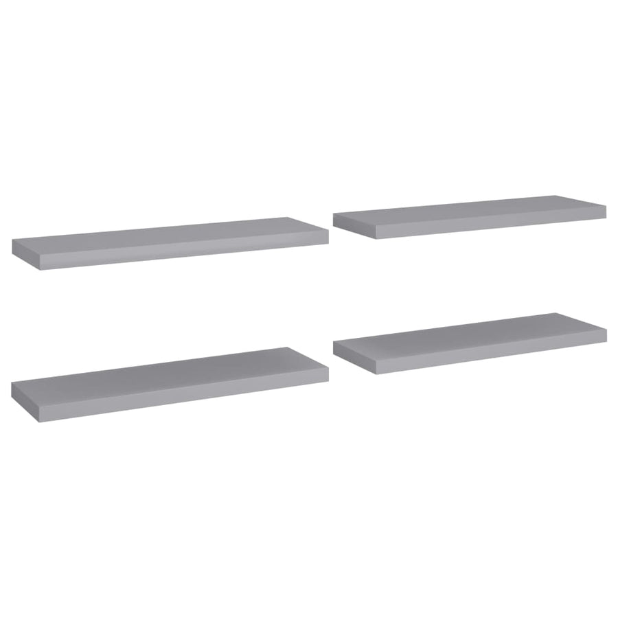 Wandschappen Zwevend 80X23,5X3,8 Cm Mdf Grijs 4 80 x 23.5 x 3.8 cm
