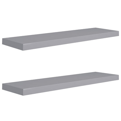 Wandschappen Zwevend 90X3,5X3,8 Cm Mdf Grijs 2 90 x 23.5 x 3.8 cm