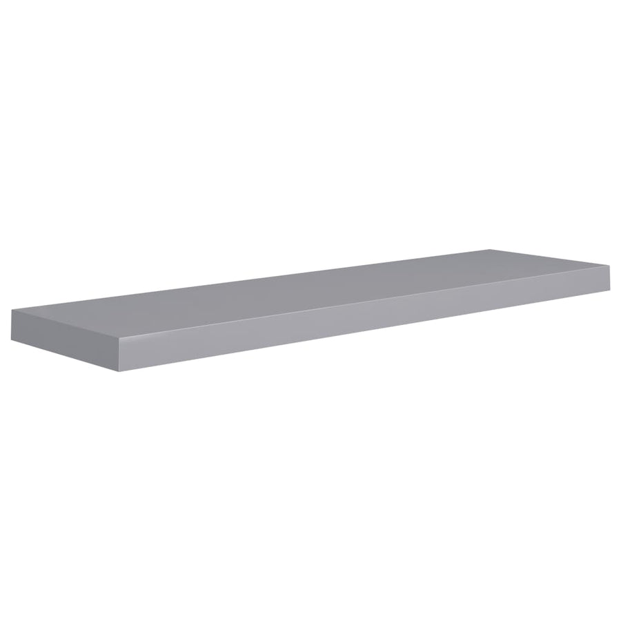 Wandschappen Zwevend 90X3,5X3,8 Cm Mdf Grijs 2 90 x 23.5 x 3.8 cm