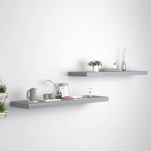 Wandschappen Zwevend 90X3,5X3,8 Cm Mdf Grijs 2 90 x 23.5 x 3.8 cm