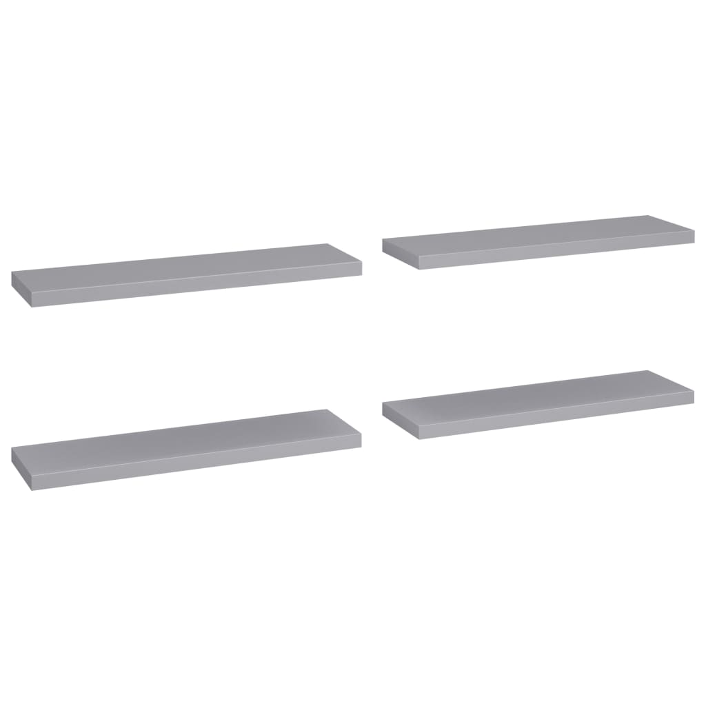 Wandschappen Zwevend 90X23,5X3,8 Cm Mdf Grijs 4 90 x 23.5 x 3.8 cm