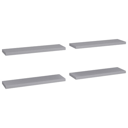Wandschappen Zwevend 90X23,5X3,8 Cm Mdf Grijs 4 90 x 23.5 x 3.8 cm