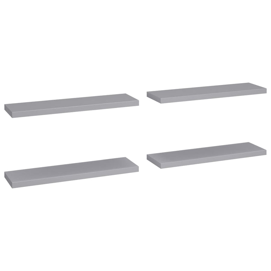 Wandschappen Zwevend 90X23,5X3,8 Cm Mdf Grijs 4 90 x 23.5 x 3.8 cm