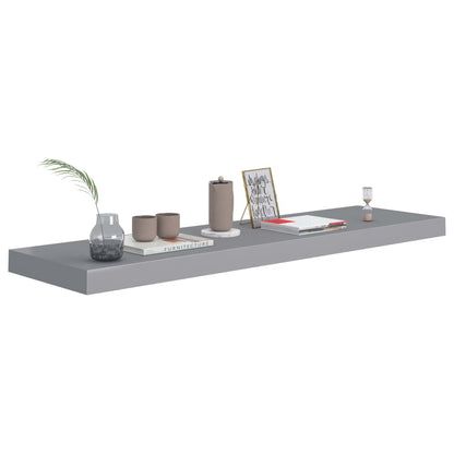Wandschappen Zwevend 90X23,5X3,8 Cm Mdf Grijs 4 90 x 23.5 x 3.8 cm