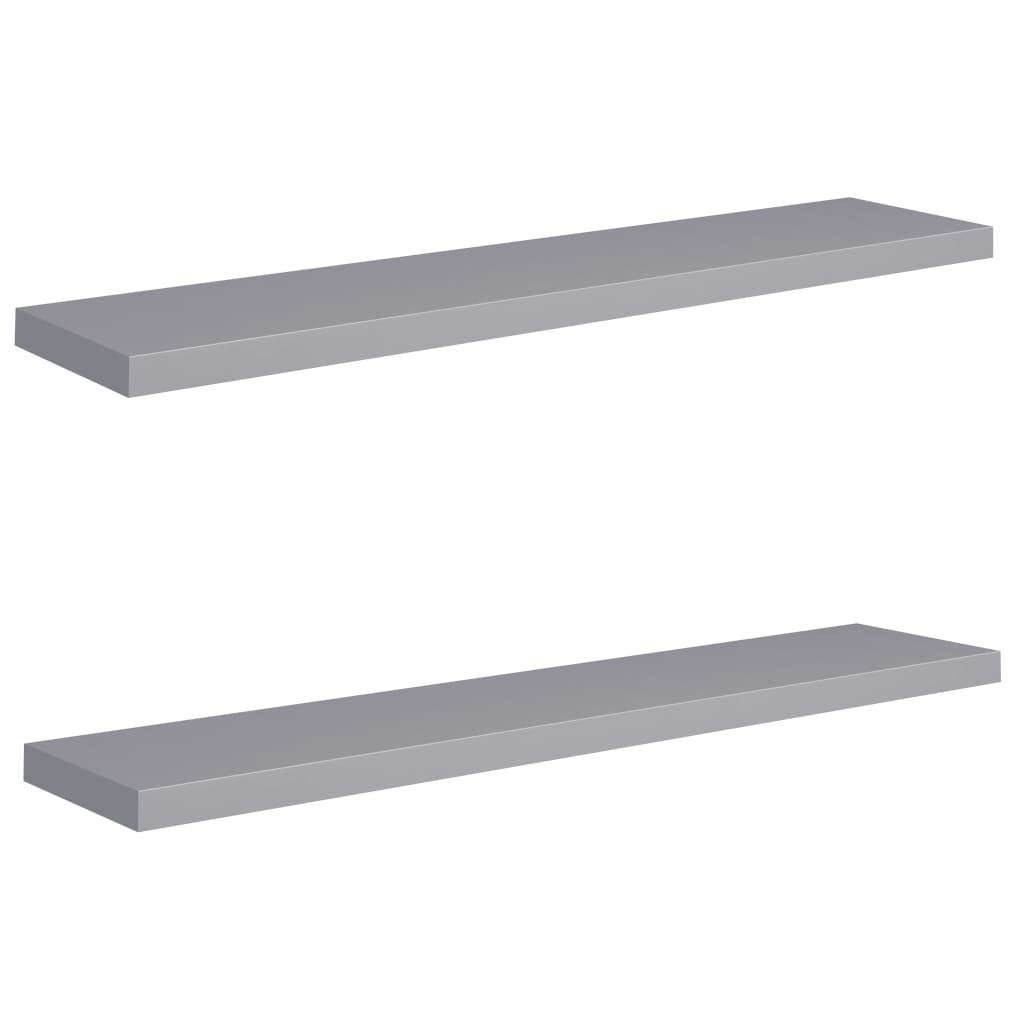 Wandschappen Zwevend 10X3,5X3,8 Cm Mdf Grijs 2 120 x 23.5 x 3.8 cm