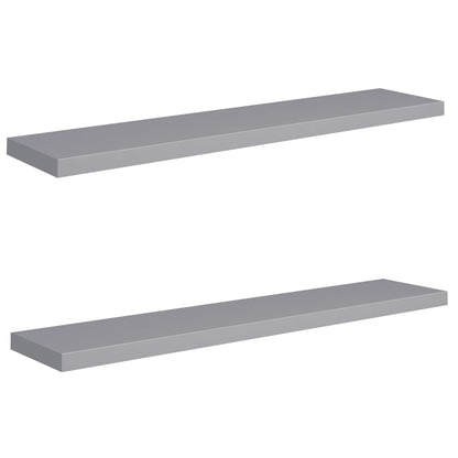 Wandschappen Zwevend 10X3,5X3,8 Cm Mdf Grijs 2 120 x 23.5 x 3.8 cm