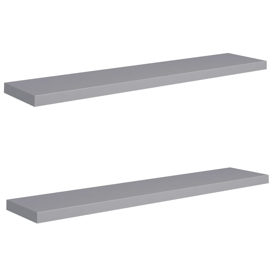 Wandschappen Zwevend 10X3,5X3,8 Cm Mdf Grijs 2 120 x 23.5 x 3.8 cm