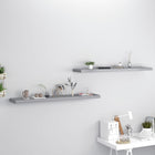 Wall shelves floating 2 pcs 120x23.5x3.8 cm MDF grey
