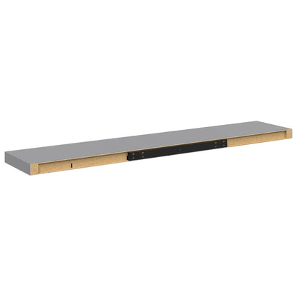 Wandschappen zwevend 4 st 120x23,5x3,8 cm MDF grijs