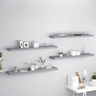 Floating wall shelves 4 pcs 120x23.5x3.8 cm MDF grey