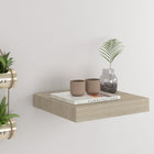 Floating wall shelf 23x23.5x3.8 cm MDF oak color