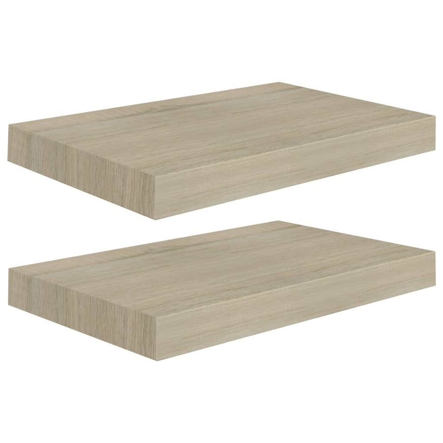 Wandschappen Zwevend 40X3X3,8 Cm Mdf Kleurig Eiken 2 40 x 23 x 3.8 cm