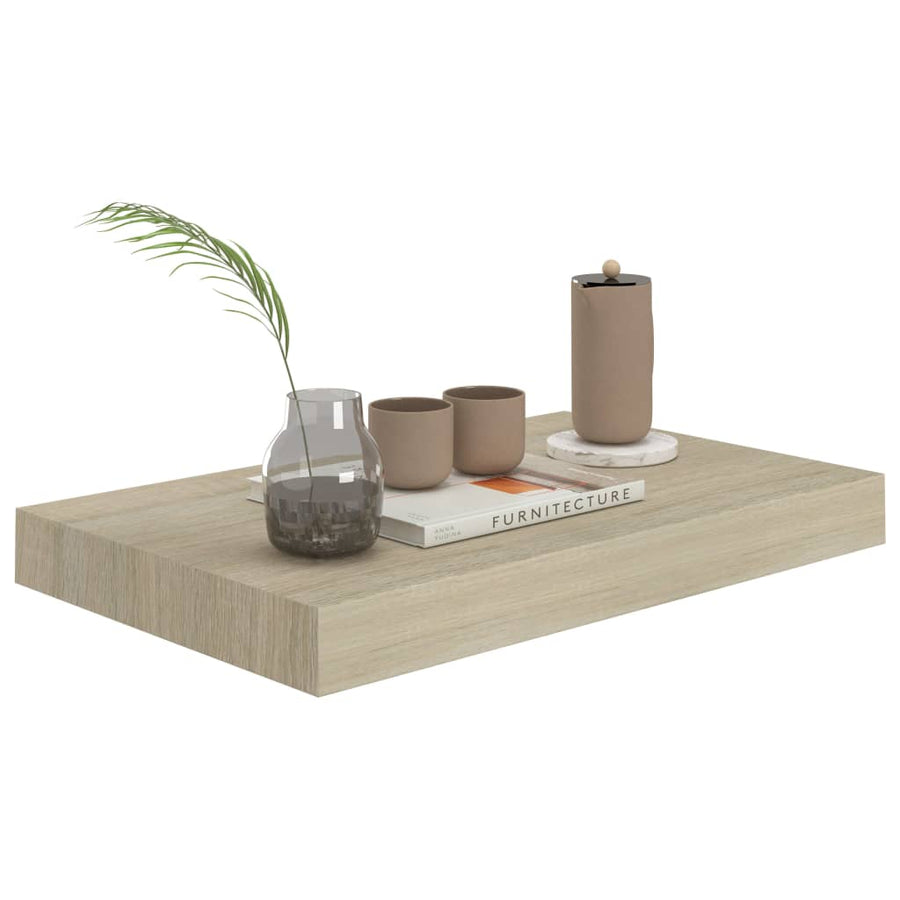 Wandschappen Zwevend 40X3X3,8 Cm Mdf Kleurig Eiken 2 40 x 23 x 3.8 cm