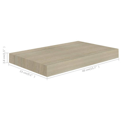 Wandschappen Zwevend 40X3X3,8 Cm Mdf Kleurig Eiken 2 40 x 23 x 3.8 cm